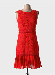 Rochie midi fără mâneci fără mâneci roșu LOVIE femeie