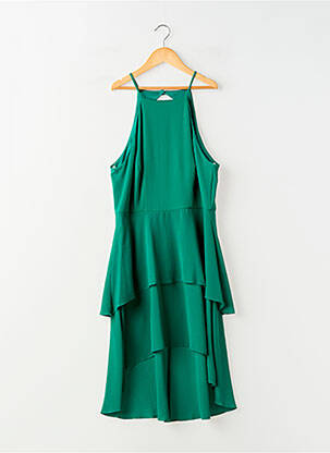 Rochie midi croială fluidă fără mâneci verde NINA LOO femeie