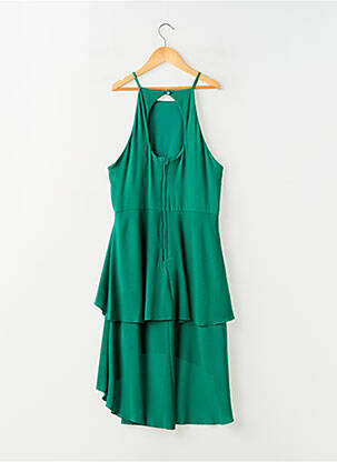 Rochie midi croială fluidă fără mâneci verde NINA LOO femeie
