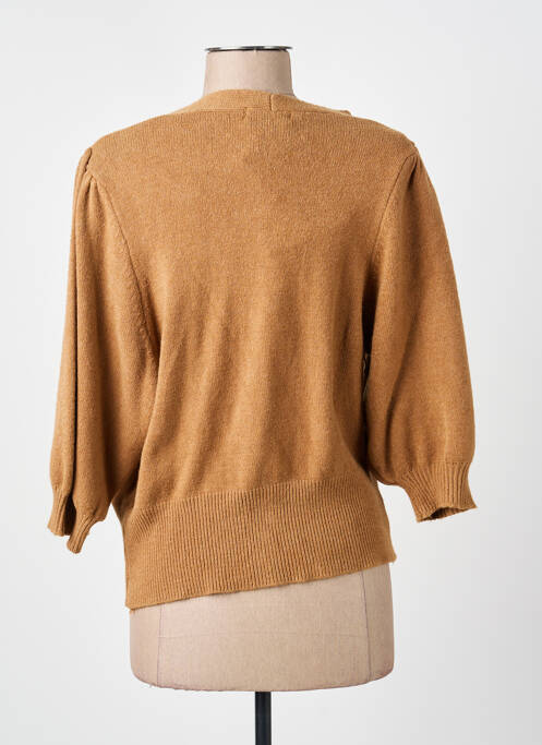 Vestă cu mâneci lungi maro COULEURS DU TEMPS femeie