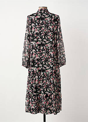 Rochie midi imprimeu floral mâneci lungi negru GUY DUBOUIS femeie