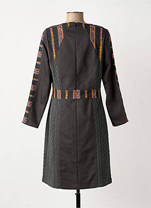 Rochie midi mâneci lungi mâneci lungi gri MERI & ESCA femeie