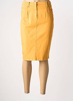 Fustă midi elasticitate galben GUY DUBOUIS femme