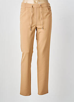 Pantalon slim talie elastică mărime normală bej FRANK WALDER femeie