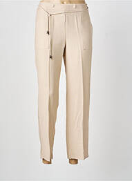 Pantalon 7/8 talie elastică mărime normală bej TINTA STYLE femeie