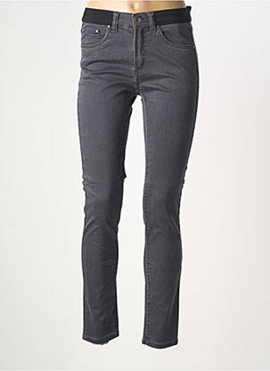 Pantalon slim talie elastică mărime normală gri ANNA MONTANA femeie
