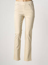 Pantalon slim talie elastică mărime normală bej ANNA MONTANA femme