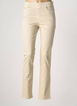 Pantalon slim bej ANNA MONTANA femeie
