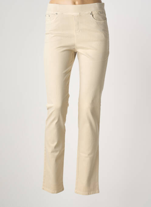 Pantalon slim bej ANNA MONTANA femeie
