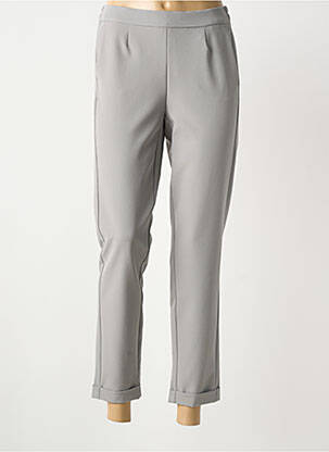 Pantalon 7/8 talie elastică mărime normală gri FRANK WALDER femeie