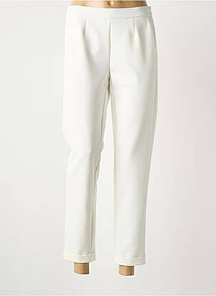 Pantalon 7/8 talie elastică mărime normală bej FRANK WALDER femeie
