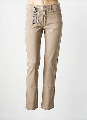 Pantalon slim bej ANNA MONTANA femeie