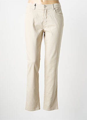 Pantalon slim bej ANNA MONTANA femeie