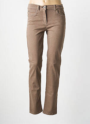 Pantalon slim elasticitate mărime normală maro ANNA MONTANA femeie