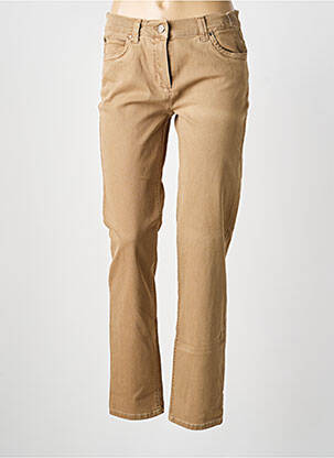 Pantalon slim bej ANNA MONTANA femeie