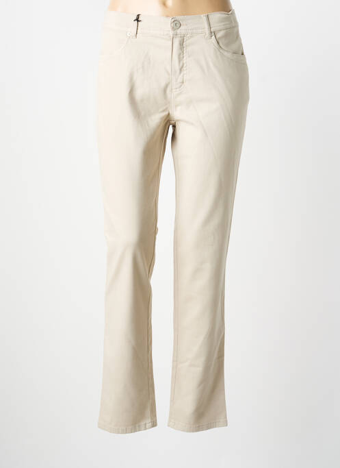 Pantalon slim bej ANNA MONTANA femeie