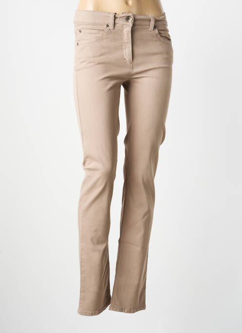 Pantalon slim bej ANNA MONTANA femeie