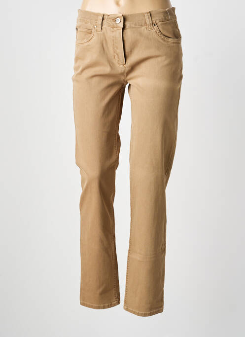 Pantalon slim bej ANNA MONTANA femeie
