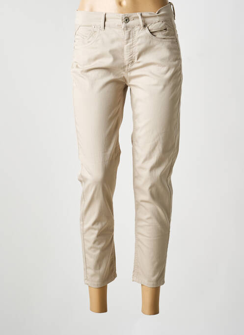 Pantalon slim bej ANNA MONTANA femeie