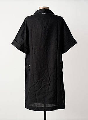 Rochie midi țesătură crep mâneci scurte negru SAINT JAMES femeie