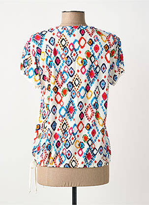 Top țesătură jersey mâneci scurte alb TINTA STYLE femeie