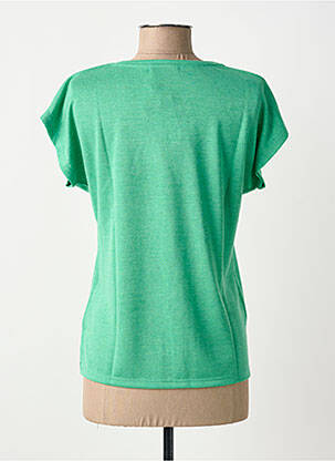 Tricou guler în v mâneci scurte verde BARILOCHE femeie