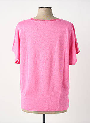 Tricou croială dreaptă mâneci scurte roz MPC (MA PETITE CAPSULE) femme