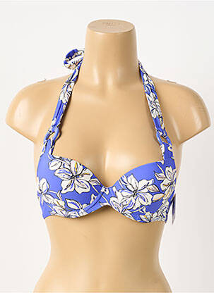 Sutien de costum de baie închidere cu legături de legat top sutien push-up albastru AUBADE femeie