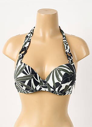 Sutien de costum de baie închidere cu legături de legat top sutien push-up verde AUBADE femeie