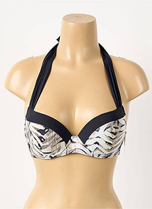 Sutien de costum de baie închidere cu legături de legat top sutien push-up negru AUBADE femeie