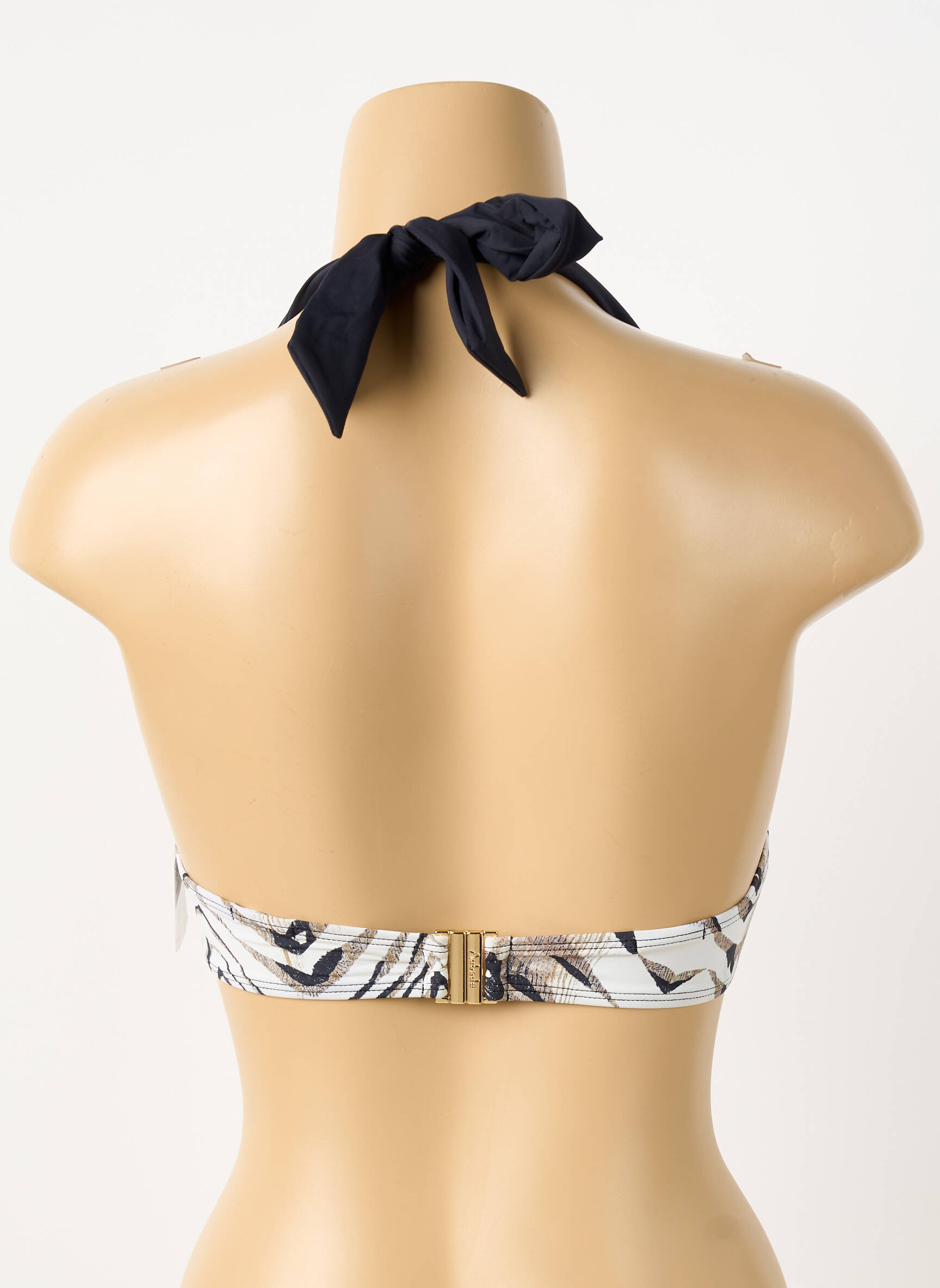 Sutien de costum de baie închidere cu legături de legat top sutien push-up negru AUBADE femeie