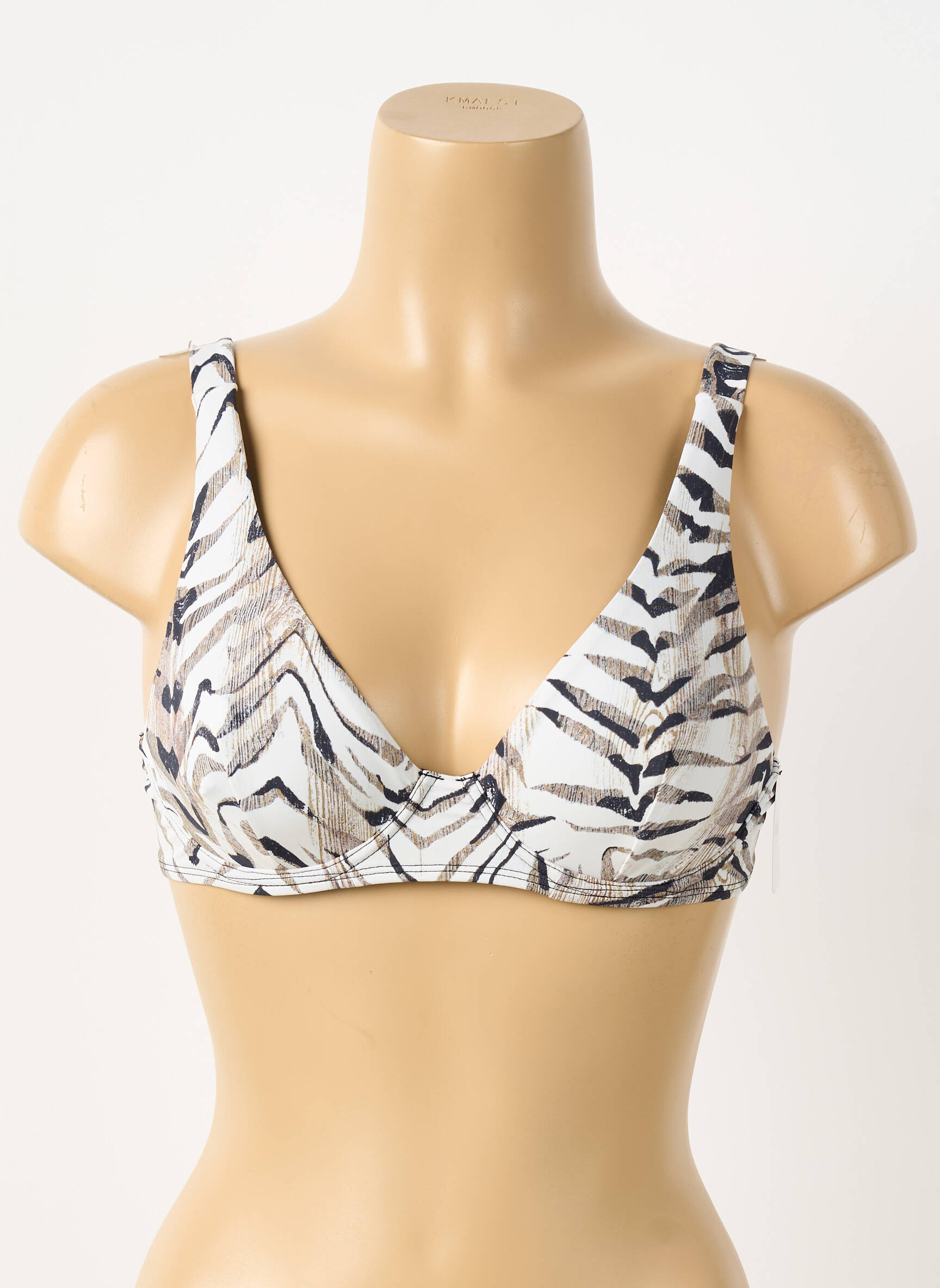 Sutien de costum de baie elasticitate sutien balconet cu decolteu înalt bej AUBADE femeie
