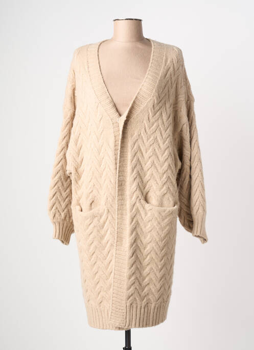 Vestă cu mâneci lungi bej SENES femeie