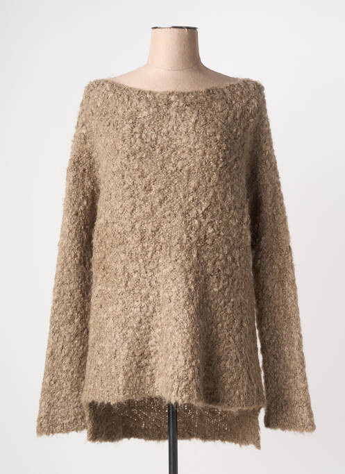 Pulover tunică maro STUDIO BIRKIN femeie