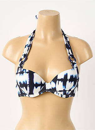 Sutien de costum de baie elasticitate top sutien push-up albastru AUBADE femeie