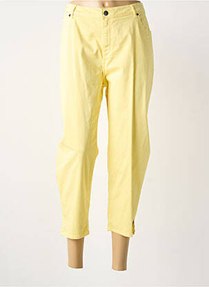 Pantalon trei sferturi galben FRANCE RIVOIRE femeie