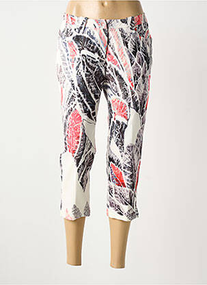 Pantalon trei sferturi alb FRANCE RIVOIRE femeie