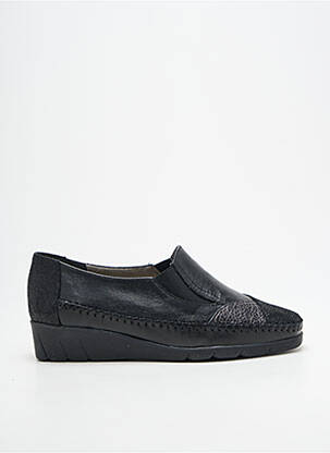 Mocasini țesătură satinată toc plat până la 3 cm negru PEDI GIRL femeie