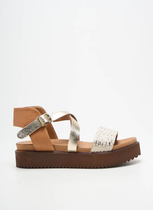 Sandale/Pantofi decupați auriu SANTAFE femeie