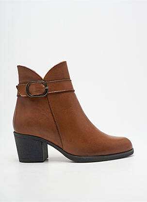 Botine/ghete material neted toc de 4 la 6 cm maro ELUE PAR NOUS femeie