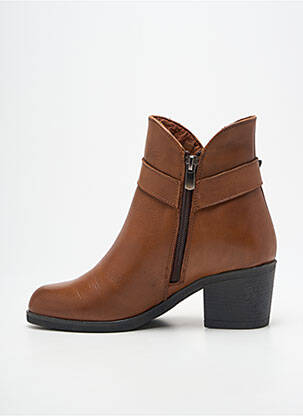Botine/ghete material neted toc de 4 la 6 cm maro ELUE PAR NOUS femeie