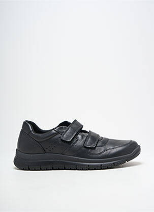 Adidași material neted vârf rotund negru IMAC bărbat