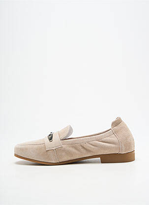 Mocasini chiquet toc plat până la 3 cm bej INFINI femme