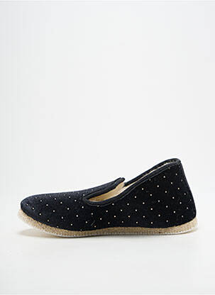 Papuci/pantofi de casă țesătură satinată toc plat până la 3 cm negru L'ATELIER CHARENTAISES femme