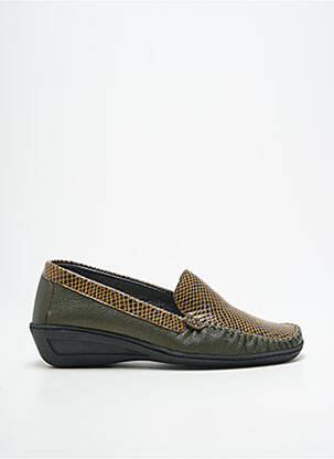 Mocasini material neted toc de 4 la 6 cm verde OTTILIA femeie