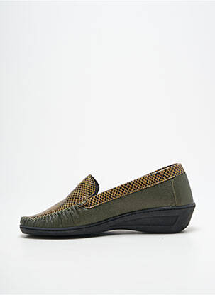Mocasini material neted toc de 4 la 6 cm verde OTTILIA femeie