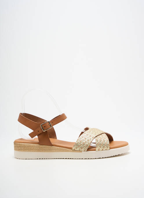 Sandale/Pantofi decupați auriu EVA FRUTOS femeie