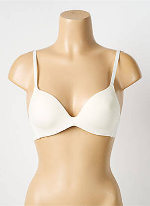 Sutien efect material satinat top sutien modelat alb TRIUMPH femeie