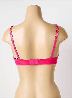 Sutien efect material satinat sutien balconet cu decolteu înalt roz MARIE JO femeie