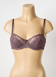 Sutien efect material satinat sutien cupe întregi cu decolteu înalt gri MARIE JO femme
